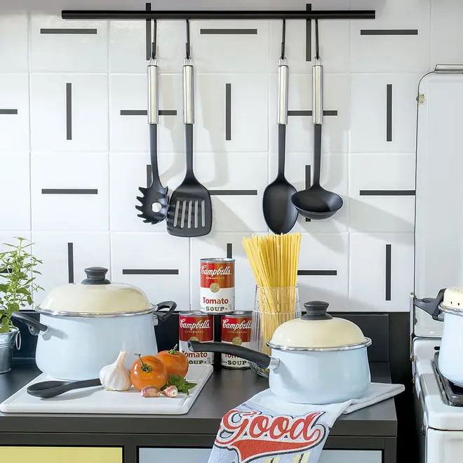 PEGADOR DE MACARRÃO 32 CM ELLIP NYLON - PRETO/INOX - Foto 7