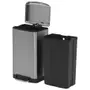 LIXEIRA COM PEDAL 30 L SILENT - INOX/PRETO - Foto 5
