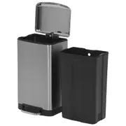 LIXEIRA COM PEDAL 30 L SILENT - INOX/PRETO - Foto 5