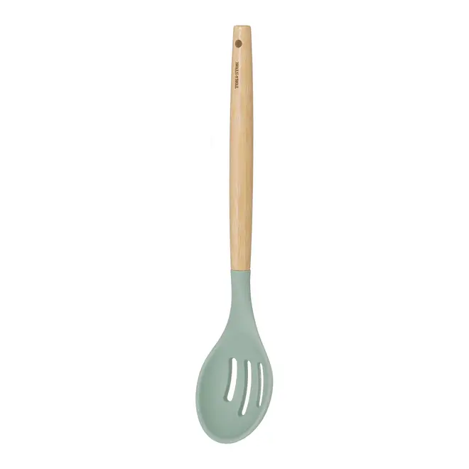 COLHER VAZADA 31 CM SILIBOO - SÁLVIA/BAMBU - Foto 3
