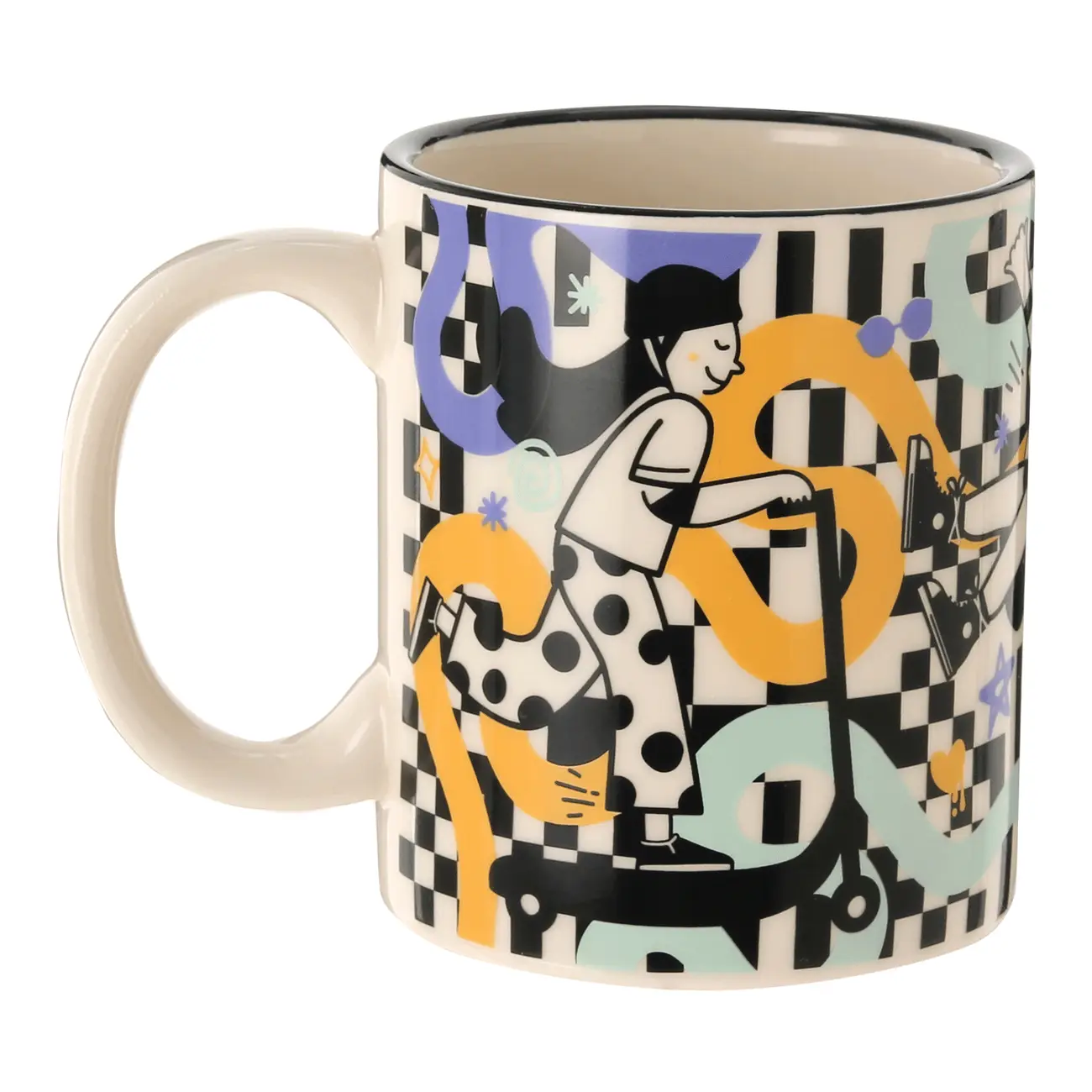 CANECA 300 ML OLLIE - PRETO/CORES CALEIDOCOLOR - Foto 6