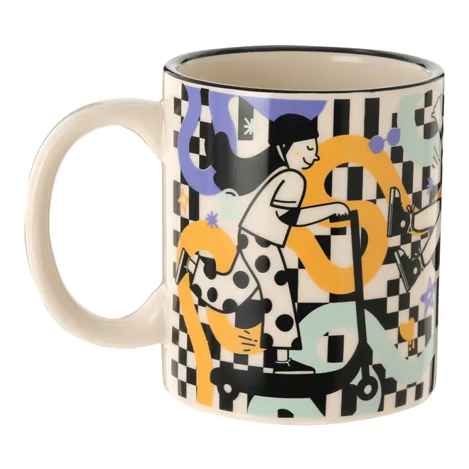 CANECA 300 ML OLLIE - PRETO/CORES CALEIDOCOLOR - Foto 6