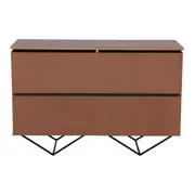 CÔMODA 6 GAVETAS 1,20 M X 42 CM HEPTA - PAU FERRO/PRETO - Foto 6