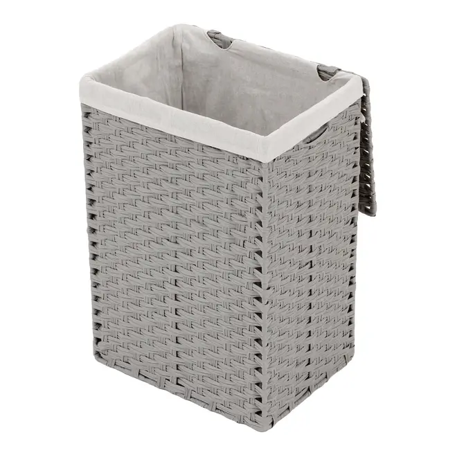 CESTO DOBRÁVEL 60 CM X 40 CM X 30 CM NID - CINZA PROVENCE/NATURAL - Foto 5