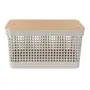 CAIXA 15 CM X 29 CM X 23 CM GRID BAMBU - OFF WHITE/BAMBU - Foto 3
