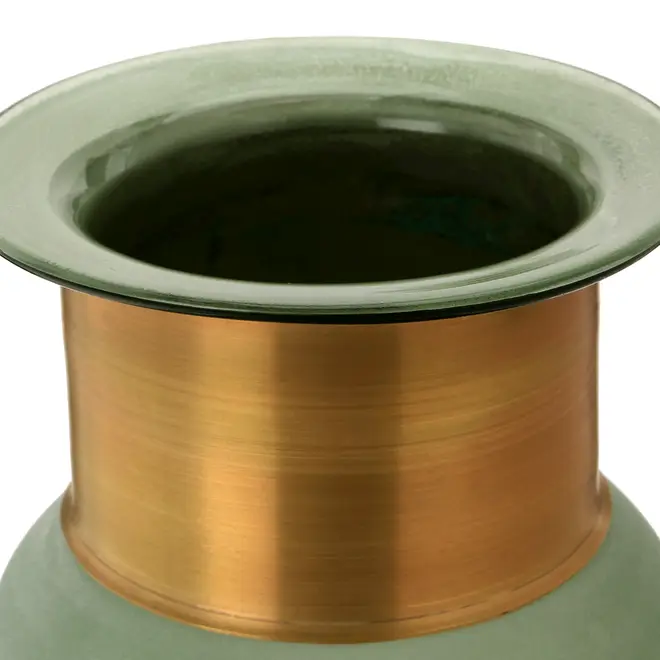 VASO 27 CM HYDE - LODEN GREEN/OURO VELHO - Foto 3