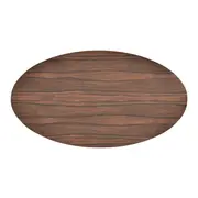 MESA OVAL 1,60 M X 90 CM HERON - ALUMÍNIO/PAU FERRO - Foto 3