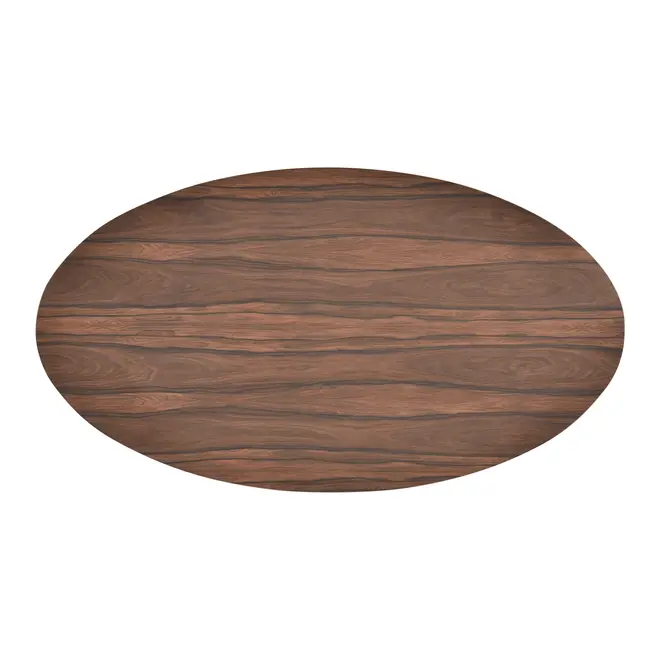 MESA OVAL 1,60 M X 90 CM HERON - ALUMÍNIO/PAU FERRO - Foto 3
