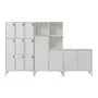 CONJ. 3 ARM LOCKER/ALTO/BAIXO SLEEK - BRANCO/GRANILITE - Foto 1