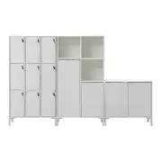 CONJ. 3 ARM LOCKER/ALTO/BAIXO SLEEK - BRANCO/GRANILITE - Foto 1
