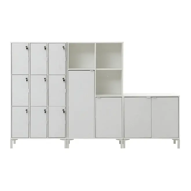CONJ. 3 ARM LOCKER/ALTO/BAIXO SLEEK - BRANCO/GRANILITE - Foto 1