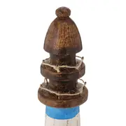 ADORNO 28 CM MARAÚ TAIPU FAROL - PAULOWNIA/MULTICOR - Foto 1