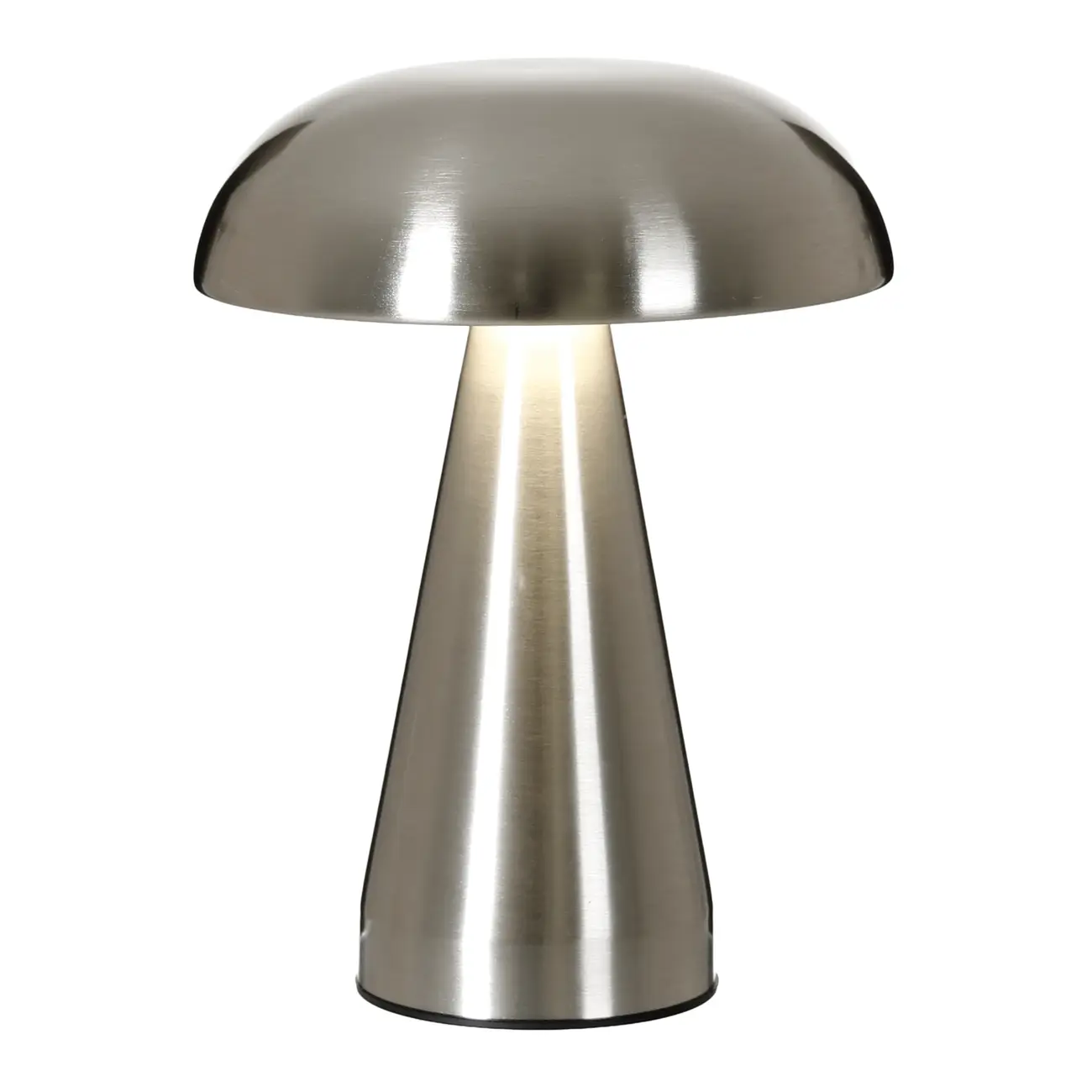 LUMINÁRIA DE MESA LED RECARREGÁVEL MUSHROOM - PRATA - Foto 3