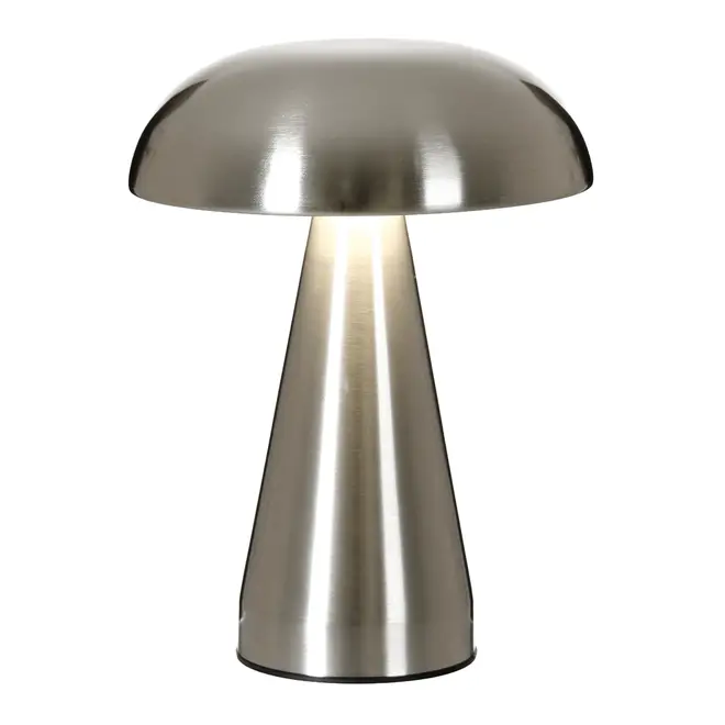 LUMINÁRIA DE MESA LED RECARREGÁVEL MUSHROOM - PRATA - Foto 3