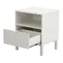 MESA DE CABECEIRA 1 GAVETA SLEEK - BRANCO/GRANILITE - Foto 3