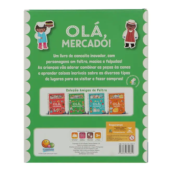 AMIGOS DE FELTO: OLÁ, MERCADO! LIVRO INFANTIL - MULTICOR - Foto 5