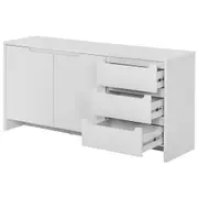 BUFFET 2 PORTAS/3 GAVETAS 1,60 M X 46 CM INDOOR - BRANCO/BRANCO - Foto 10
