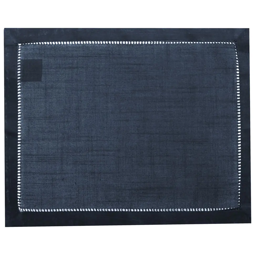 LUGAR AMERICANO TECIDO 50 CM X 35 CM LOUISE - AZUL ESCURO - Foto 1