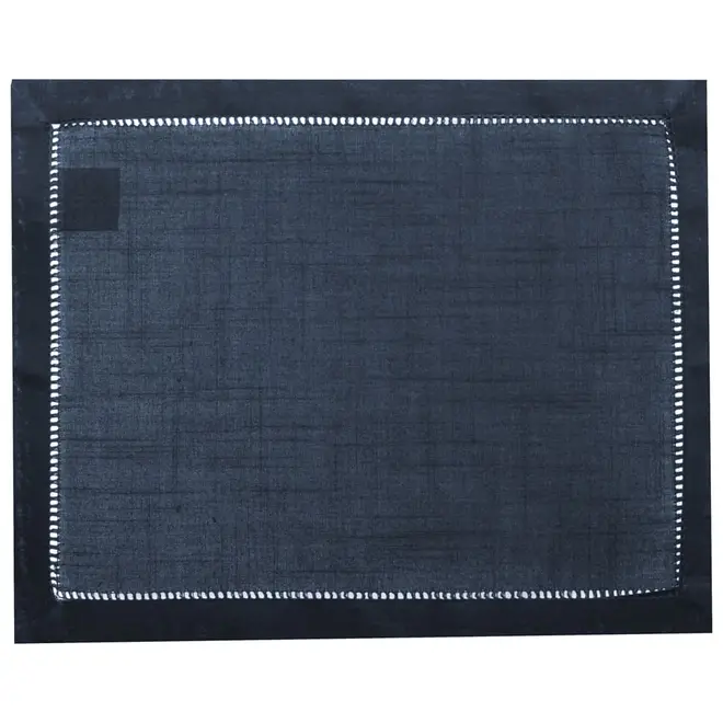 LUGAR AMERICANO TECIDO 50 CM X 35 CM LOUISE - AZUL ESCURO - Foto 1