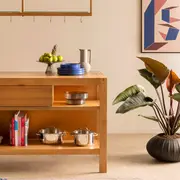 BALCÃO COM 1 GAVETA 2,10 M X 85 CM TOARI - MACCHIATO/COBRE - Foto 12