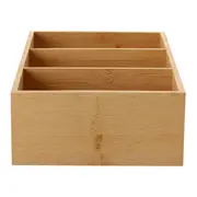 ORGANIZADOR 20 CM X 30 CM COM 3 DIVISÓRIAS BAMBOO - BAMBU - Foto 5