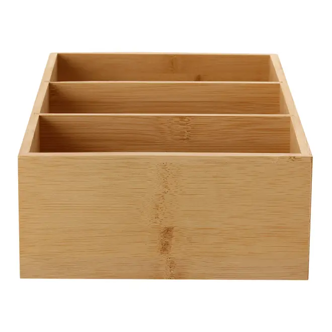ORGANIZADOR 20 CM X 30 CM COM 3 DIVISÓRIAS BAMBOO - BAMBU - Foto 5