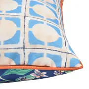 ALMOFADA 60 CM X 60 CM SAUDADE TROPICAL CARAMBOLAS - AZUL HISTÓRICO/MULTICOR - Foto 3