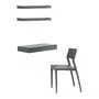 KIT ESCRIVANINHA HUBB C/2 PRAT +CADEIRA - KONKRET - Foto 1