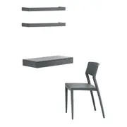 KIT ESCRIVANINHA HUBB C/2 PRAT +CADEIRA - KONKRET - Foto 1