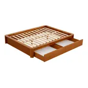 CAMA CASAL COM 2 GAVETAS 1,38 M MANDU - AMÊNDOA - Foto 5