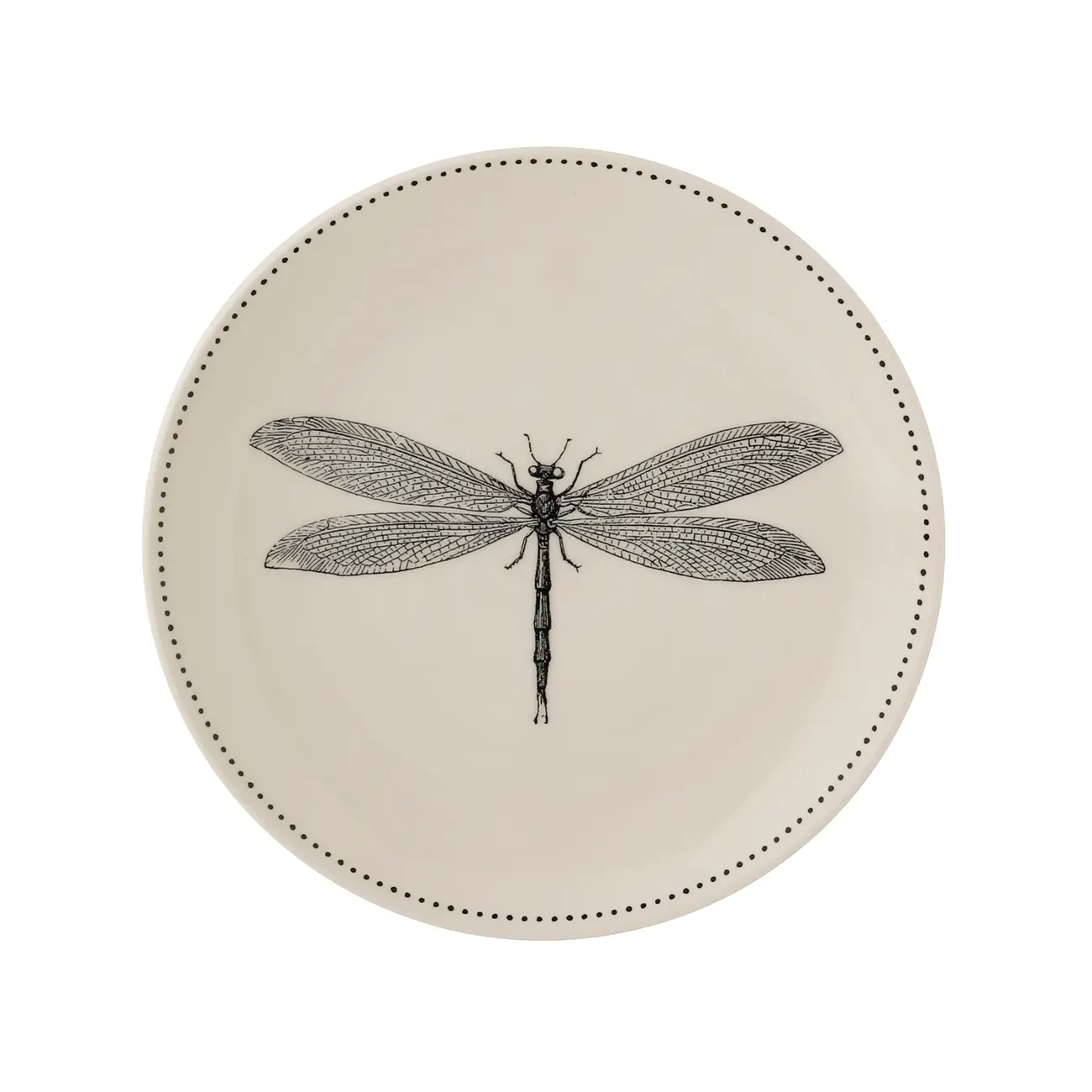 PRATO SOBREMESA NATUREZA - OFF WHITE/PRETO - Foto 1