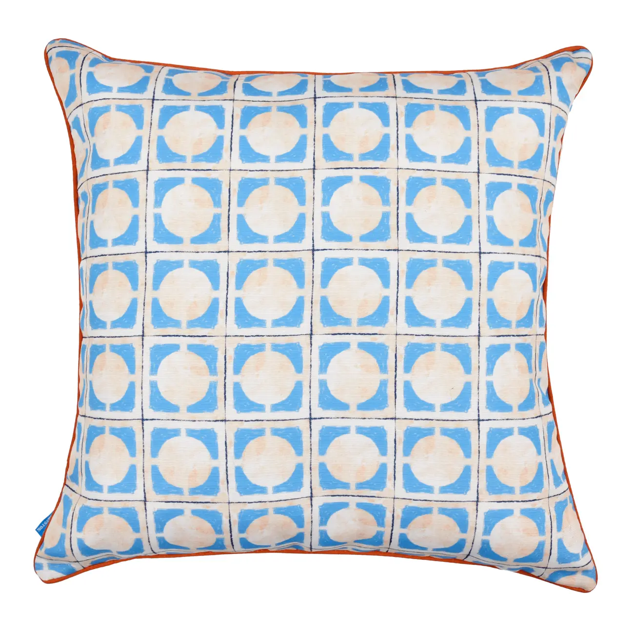ALMOFADA 60 CM X 60 CM SAUDADE TROPICAL CARAMBOLAS - AZUL HISTÓRICO/MULTICOR - Foto 2