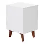 MESA DE CABECEIRA 1 GAVETA COM NICHO LIN - BRANCO/NOZES - Foto 6