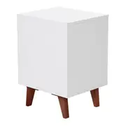 MESA DE CABECEIRA 1 GAVETA COM NICHO LIN - BRANCO/NOZES - Foto 6
