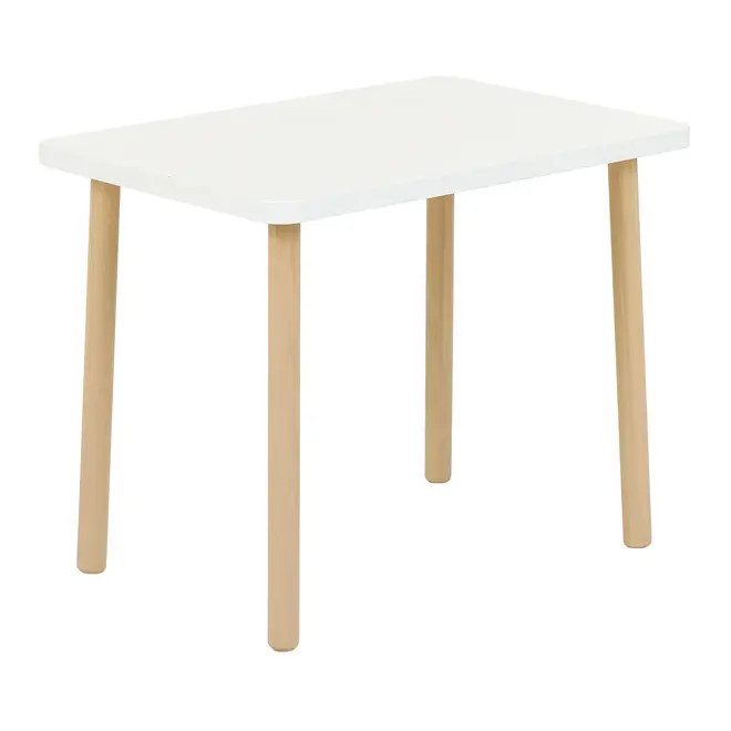 MESA INFANTIL 65 CM X 45 CM ANIMALS - NATURAL WASHED/BRANCO - Foto 4