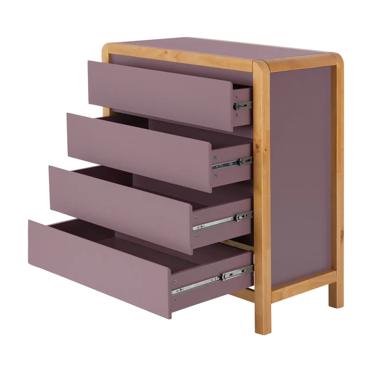 CÔMODA 4 GAVETAS 90 CM X 45 CM KANT - RUBY MOCHA/AMÊNDOA - Foto 16