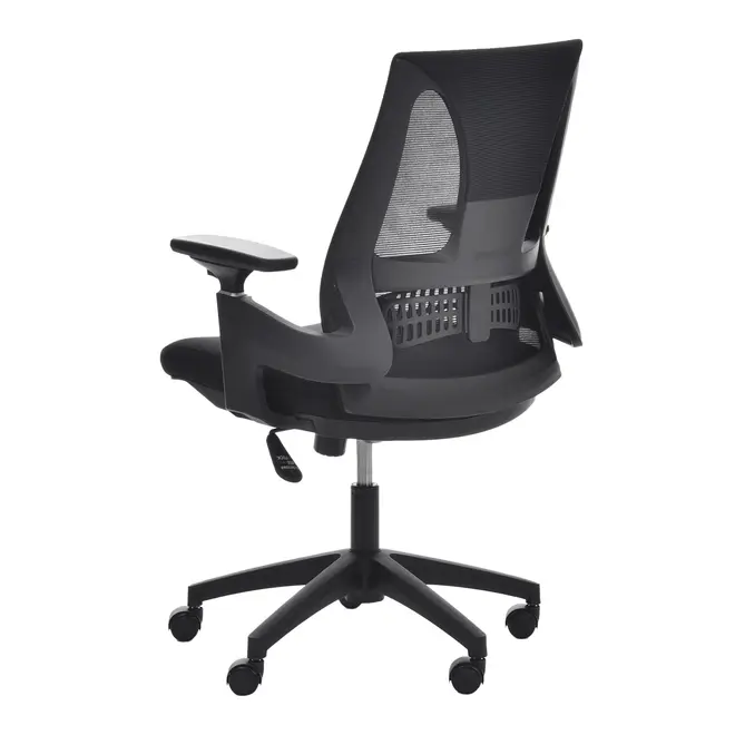 CADEIRA DE ESCRITÓRIO SPENCER - PRETO/PRETO - Foto 4