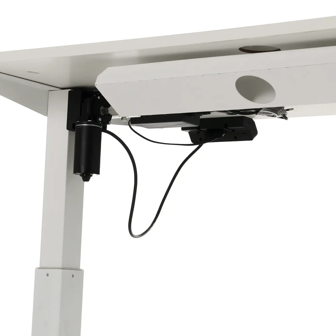 MESA REGULÁVEL ELÉTRICA 1,20 M X 60 CM ERGO - BRANCO/BRANCO - Foto 7
