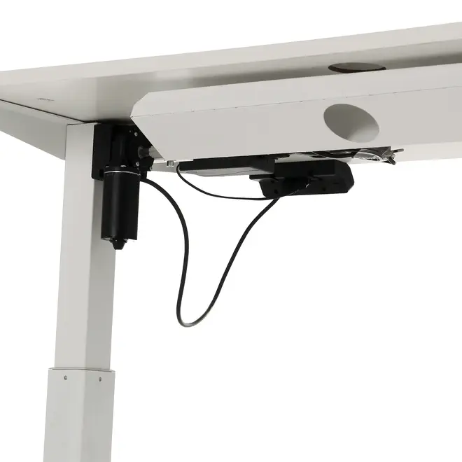 MESA REGULÁVEL ELÉTRICA 1,20 M X 60 CM ERGO - BRANCO/BRANCO - Foto 7
