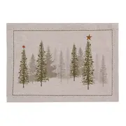 LUGAR AMERICANO VILAREJO NOEL 49 CM X 34 CM - NATURAL/CIPRESTE - Foto 1