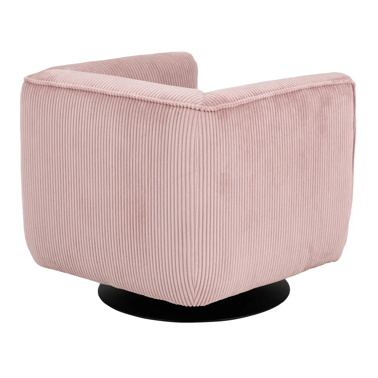 POLTRONA GIRATÓRIA RUBIK - QUARTZO ROSA/PRETO - Foto 4