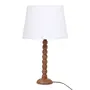 LUMINÁRIA DE MESA TORNIO C/CUP P - NOZES/BRANCO - Foto 1