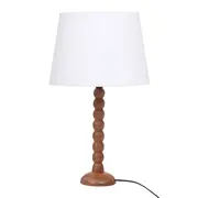 LUMINÁRIA DE MESA TORNIO C/CUP P - NOZES/BRANCO - Foto 1