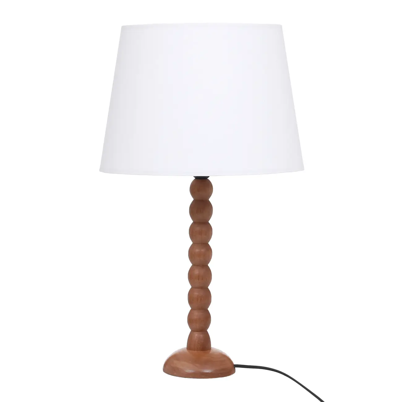 LUMINÁRIA DE MESA TORNIO C/CUP P - NOZES/BRANCO - Foto 1