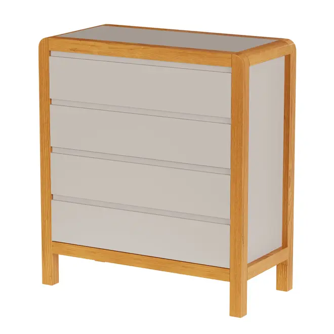 CÔMODA 4 GAVETAS 90 CM X 45 CM KANT - CAMELO/AMÊNDOA - Foto 9