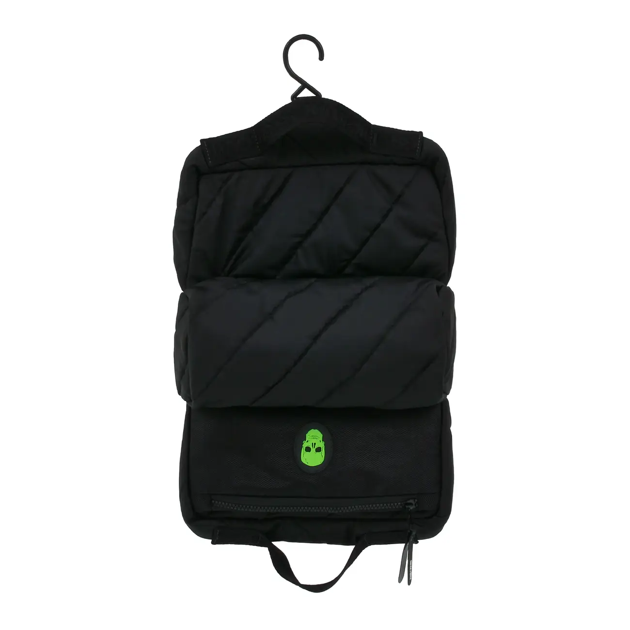 NÉCESSAIRE PARA VIAGEM CAVEIRA - PRETO/VERDE FLUOR - Foto 5