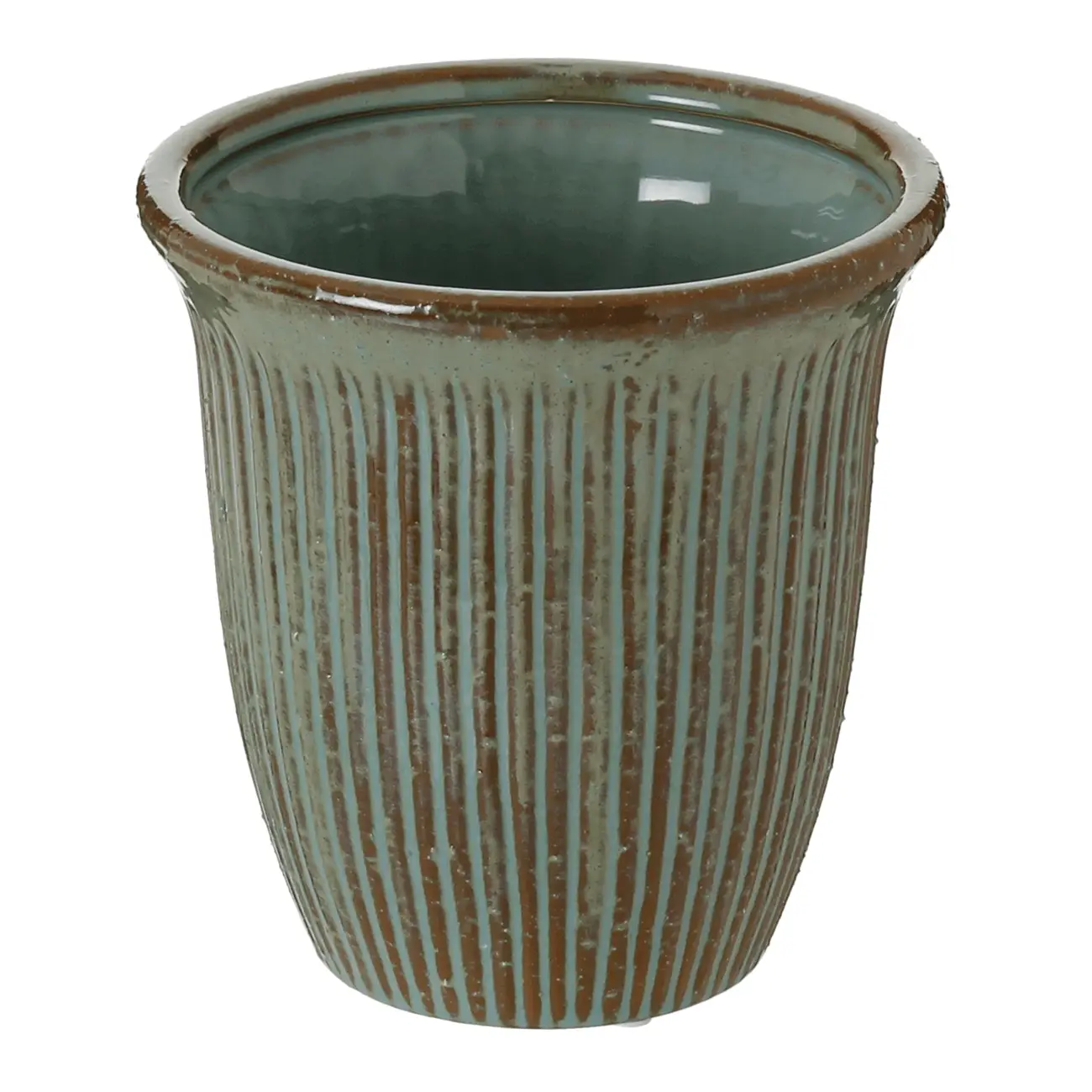 CACHEPÔ 18 CM JARDIN - BLEU CENDRÉ - Foto 2