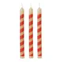 KIT COM 3 VELAS CASTIÇAL COLORFUN XMAS - VERMELHO/BRANCO - Foto 2