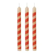 KIT COM 3 VELAS CASTIÇAL COLORFUN XMAS - VERMELHO/BRANCO - Foto 2