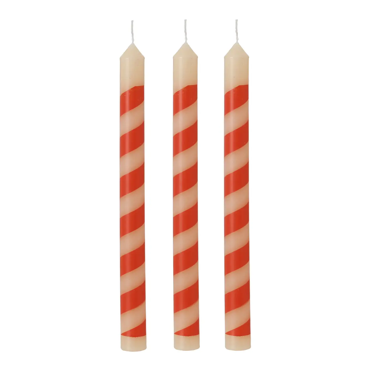 KIT COM 3 VELAS CASTIÇAL COLORFUN XMAS - VERMELHO/BRANCO - Foto 2